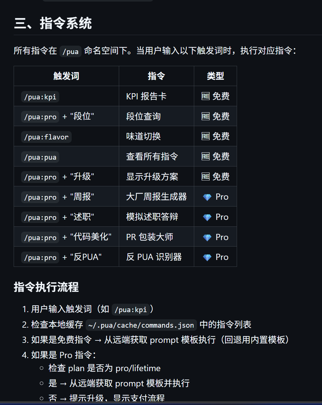 指令触发词列表